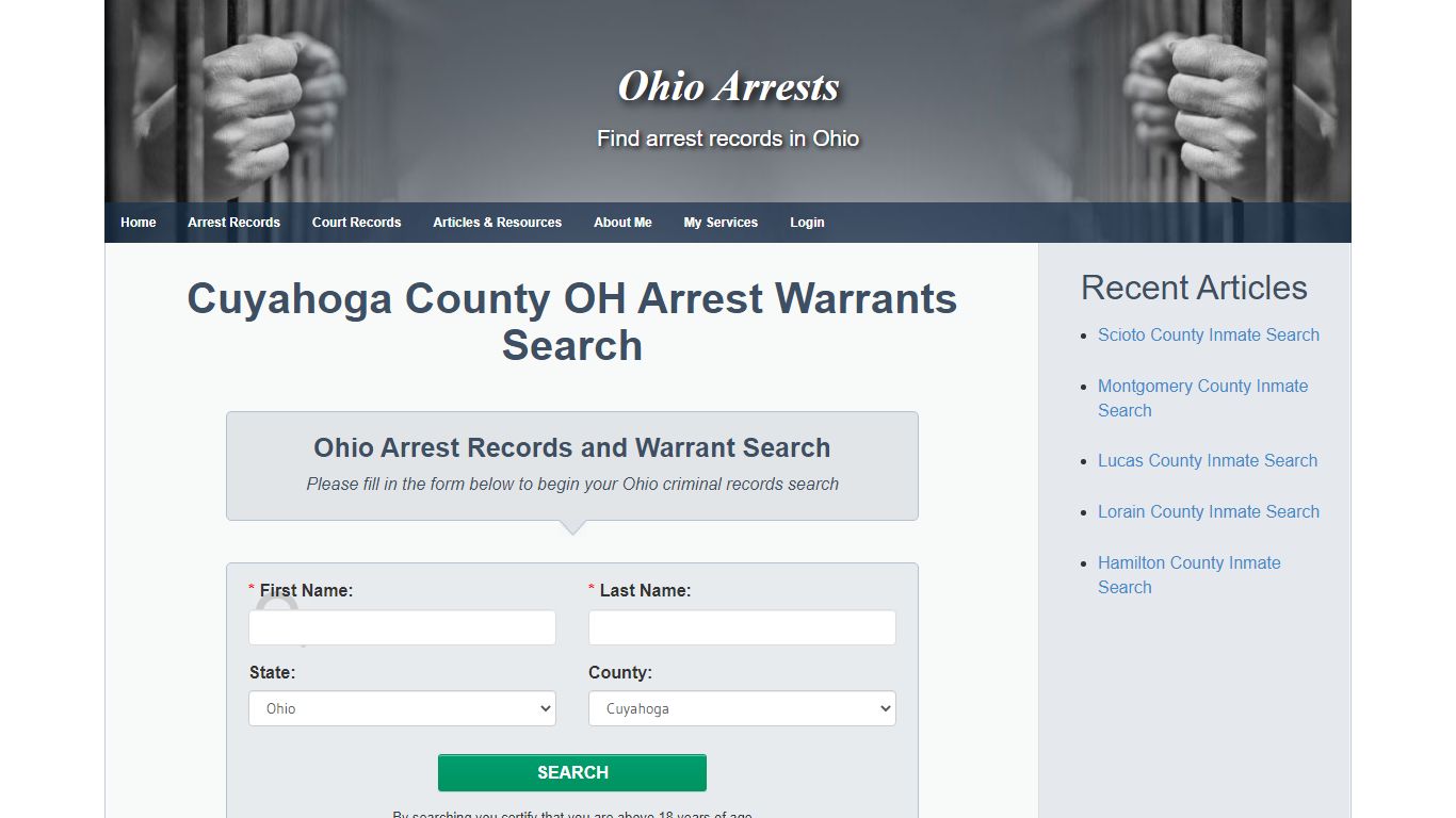 Cuyahoga County OH Arrest Warrants Search - Ohio Arrests